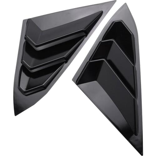 For Honda 10Th Gen Civic 2016 2017 2018 2019 Rear Side Window Louvers Air Vent Cover Black