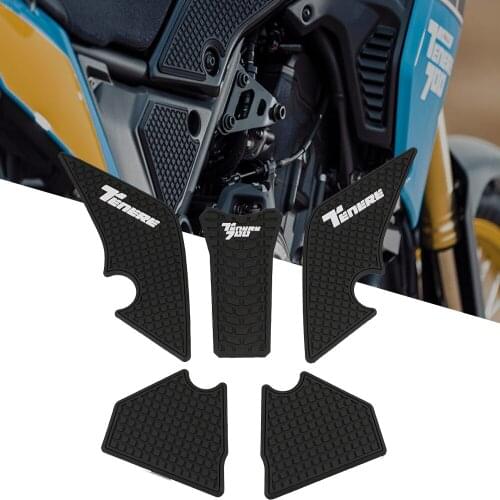 For Yamaha Tenere 700 T7 Rally 2019 2020 2021 Motorcycle Non-Slip Side Fuel Tank Stickers Waterproof Pad Rubber Sticker Tank Pad