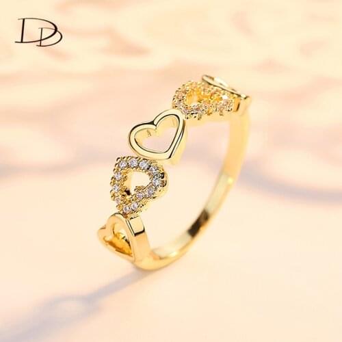 DODO Hot Sale Fashion Ring Green/Pink/Blue AAA Zircon Inlay Wave Rings For Women Party Jewelry Bunk Colorful Anillos Gifts B895