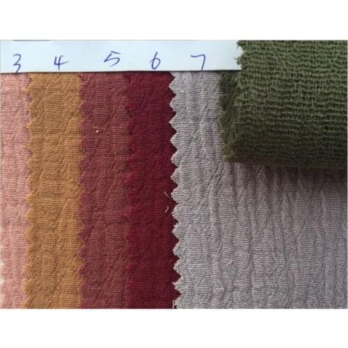 Double layer diamond cotton crepe fabric for dress and shirt