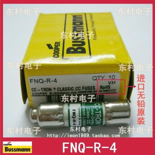 US Bussmann Fuses CC-TRON fuse FNQ-R-4 4A 600V 10 times; 38mm