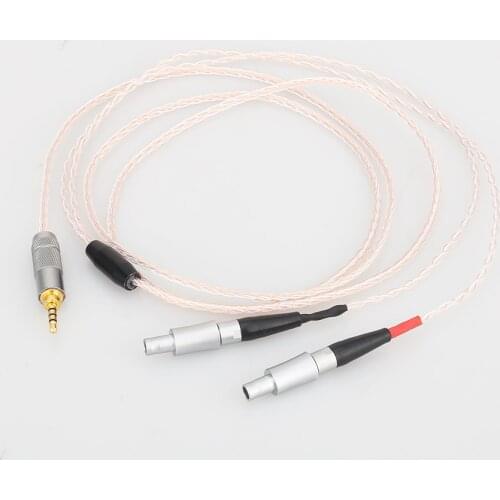 HIFI 2.5/3.5/4.4mm/XLR Balanced Crystal Single Copper Silver Mixed Headphone Upgrade Cable Cable for HD800 HD800S HD820