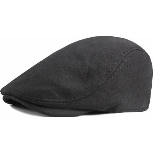 2021 Cotton Spring Summer solid color Newsboy Caps Flat Peaked Cap Men and Women Painter Beret Hats 48