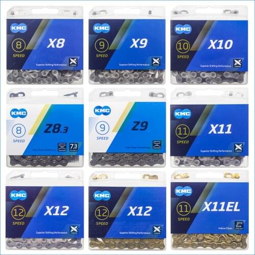 KMC Bike Chain X8 X9 X10 X11 X12 Bicycle Chain 8/9/10/11/12 Speed Road MTB Crankset SRAM 8 9 10 11 12s Derailleur 116L