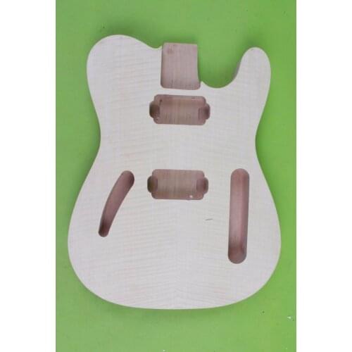 Electric guitar body Mahogany wood Maple wood top Guitar parts Flame veneer#Tl02