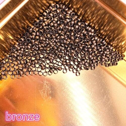 DIY 2/2.5/3/4mm Copper Ball End Crimp Beads Diameter Stopper Spacer Beads For Jewelry Making Finding #06