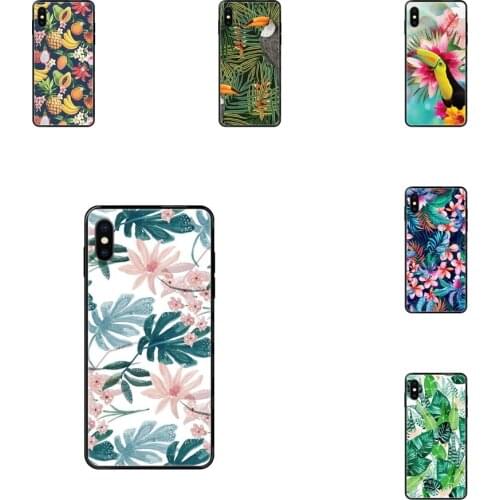 For Xiaomi Redmi Note 4 5 5A 6 7 8 8T 9 9S Pro Max Tropical Jungle Birds Flower Leaf Black Soft TPU Phone Cover Les Nouvelle