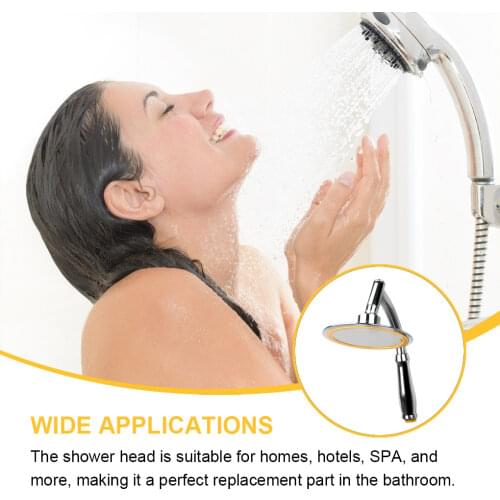 6Inch Adjustable 2 Mode ABS Bathroom Shower Head Large Rainfall Shower Head High Pressure Hand Held Shower Head Bathing Supplies