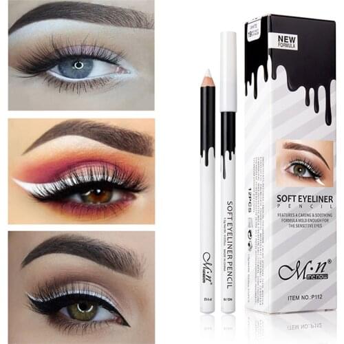 New White Color Eyeliner Pencil Makeup Waterproof Smooth Soft Pen Brightener Easy wear White Eyeliner Women Eye Liner Cosmetics