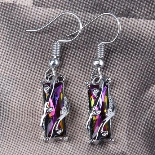 Earrings Zircon Long Earring Women Luxury Fashion Brincos Jewelry Mujer Moda Colorful Crystal New Natural Stud Earrings Trendy