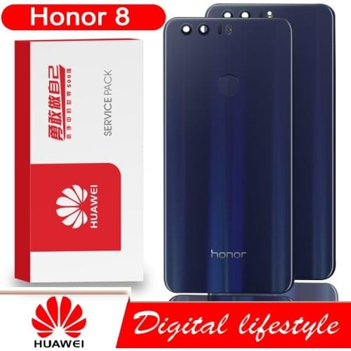 Original Rear Glass Back Housing Door For Honor 8 Back Cover Replacement For Huawei Honor 8 Battery Cover Mobile Parts