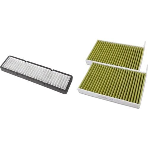 3Pcs Filters Cabin Vent Conditioning Air Intake Inlet Cover - 2Pcs Yellow & 1Pcs White + Grey