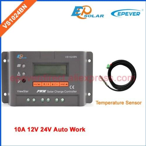 PWM VS1024BN with temperature sensor solar charger controller 10A 10amps EPEVER LCD DI\isplay excellent EMC Design