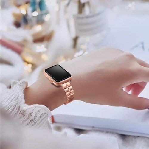 Metal Strap For Apple Watch SE 40mm Band Series 6 44mm Stainless Steel Bracelet For iWatch 5 4 Applewatch 3 42mm 38mm Watchbands