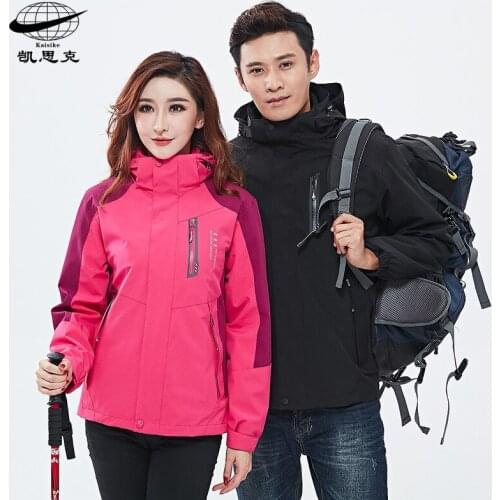 Removable Women Man Thermal Coat & Fleece Inner Jacket Female Camping Hiking Sport Clothing Autumn Winter Outdoor Tourism 2019