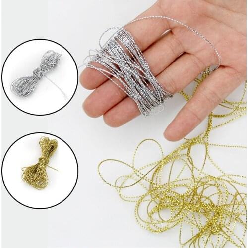 5m Gold Silver Color Cord String PVC Christmas Ball Hanging Rope Ceiling Ball Thread Line Hanging Rope Christmas Decoration