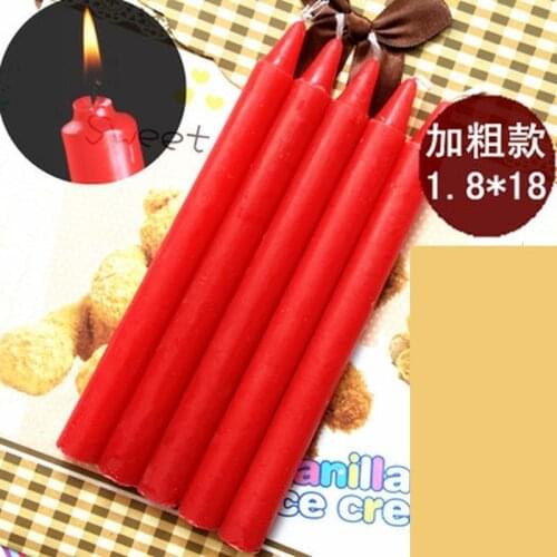 Thanksgiving Candle Wedding Supply Red White Romantic Candle Smokeless Wax Daily General Lighting Long Pole Power Outages Party