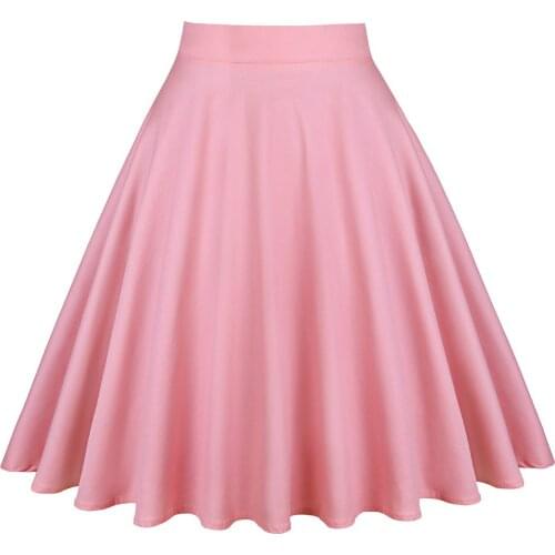 Hepburn Women Midi Skirt 2022 Summer Pleated Light Pink Solid Faldas Korean Jupe Umbella 90s Aesthetics Clothes Harajuku Skirts