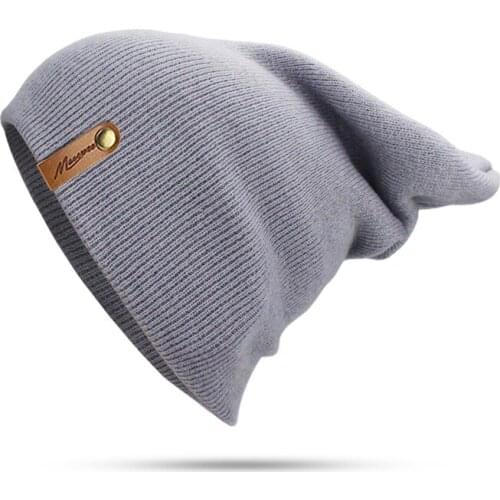 Winter Hat Knitted Skuilles Beanies For Women Men New Fashion Hats Balaclava Unisex Winter Cap Solid Color Brand Hat Wholesale
