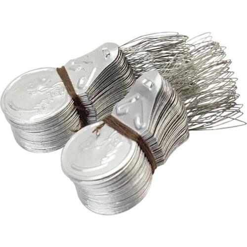 100x Silver Tone Wire Loop DIY Needle Threader Insertion Hand Machine Sewing Tool Quilting Craft
