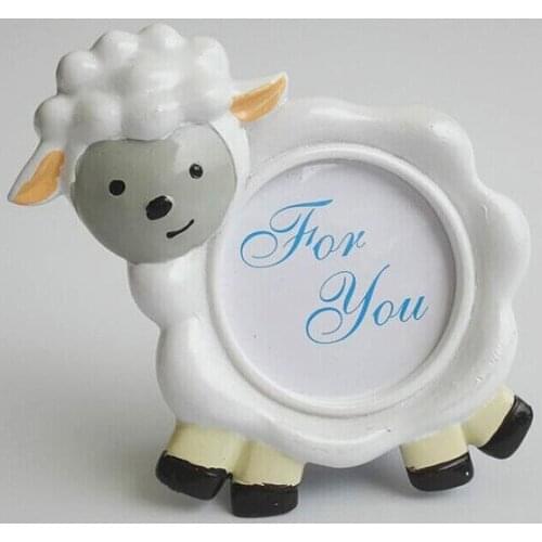 16pcs/Lot NEW ARRIVAL Lovely Sheep Design Picture Frame Photo Holder Baby Shower Favors Birthday Party Gift FREE SHIPPING