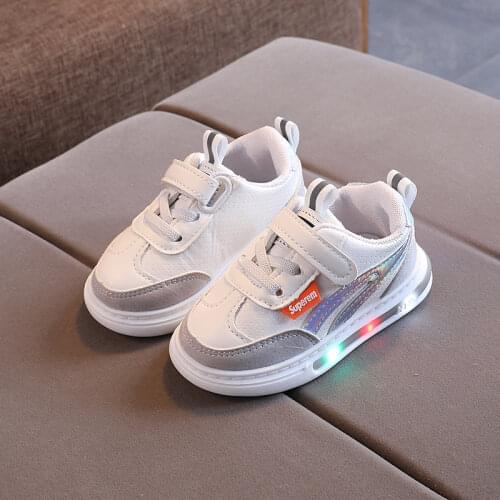 2021 Unisex Children LED Shoes Casual Shoes for Boys and Girls Colorful Autumn New Bright Korean Sports Shoes Baby Shoes