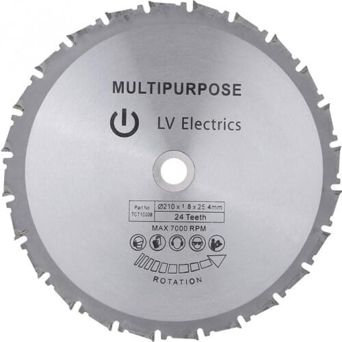 Hot Hot Woodworking Saw Carbide Circular Saws Blade TCT Cutting Disc 210 x 25.4mm 24 Teeth