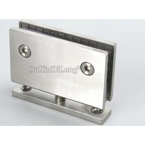 304 Stainless Steel Frameless Shower Glass Door Hinges 360 Degree Rotation Glass Clamps Holder Brackets Install Up and Down