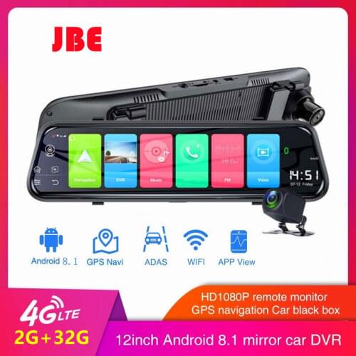 4G Dash Cam 10 inch Car Rearview Mirror ADAS Android 8.1 FHD Auto Recorder GPS Navigation Dash Camera Rear View Mirror Car DVR