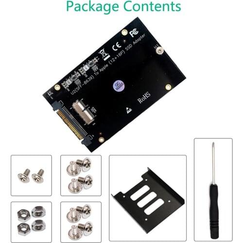 Adapter SSD M2 PCIe to SFF-8639 U.2 Adapter 3.5" SSD Bracket for MacBook Air Pro Retina 2013 2014 2015 2016 2017 12+16pin M.2