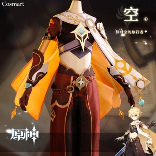 Anime Genshin Impact Traveler Paimon Cosplay Costume Game Suit Uniform Halloween Carnival Party Outfit Women Men New