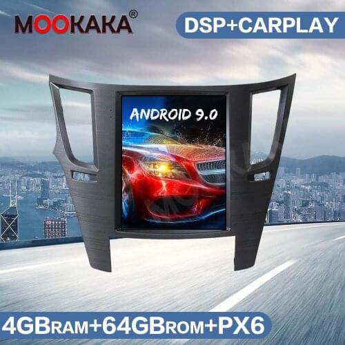 Tesla Screen Android 9.0 64GB PX6 Car Radio Multimedia Player For Subaru Legacy Outback 2009-2014 Audio GPS Navigation Head Unit