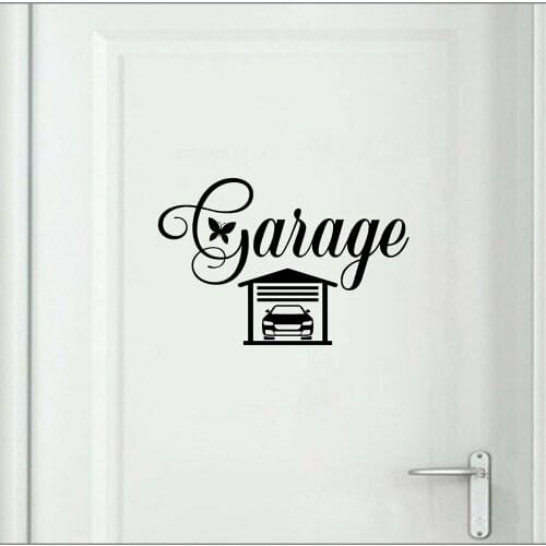 Auto Car Garage Butterfly Door Sticker Decal Motorcycle Man Cave Garage House Room Vinyl Decor