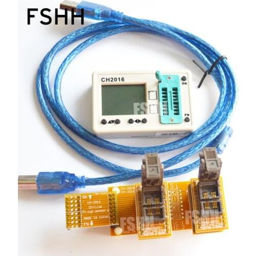 Offline programmers CH2016 SPI FLASH programmer+SOT23-6 test socket(for 24c/24lcxxx eeprom) Production 1 drag 2 programmer