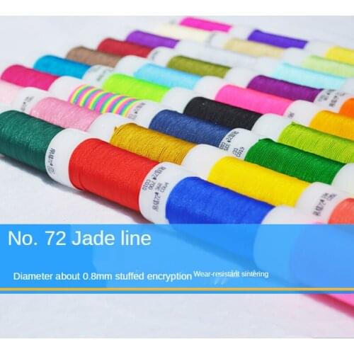 No. 72 Jade Thread Fugitive Princess Hand-knitted Rope Bracelet Red Thread Rope Hand-knitted Hand Rope Material Beads Strand