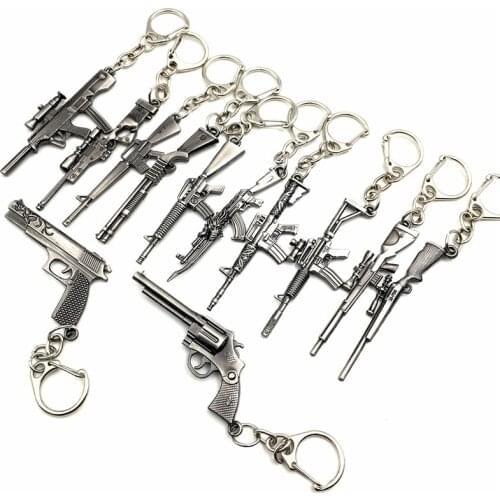 CSGO Keychain Weapon CF AK47 M4A1 Gun Mode Pendant Key Chain Chaveiro Key Holders Key Rings For Player Gifts Size 6cm