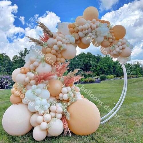 Balloons Garland Arch Kit Latex DIY Double Cream Peach Pastel White Birthday Wedding Baby Shower Toys Anniversary Party Decor