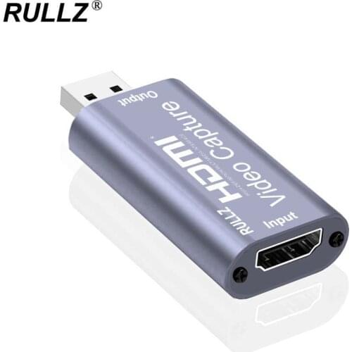 4K HDMI To USB 2.0 1080P Video Capture Card Audio Video Grabber for PS4 Game DVD HD Camera Recording Device & PC Live Streaming