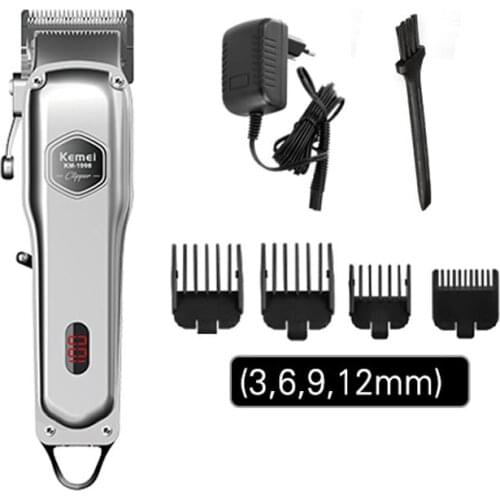Kemei All-metal Hair Trimmer KM-1998 Professional Clipper Barber Rechargeable Men Electric Beard Shaver Shaving Cutting Machine