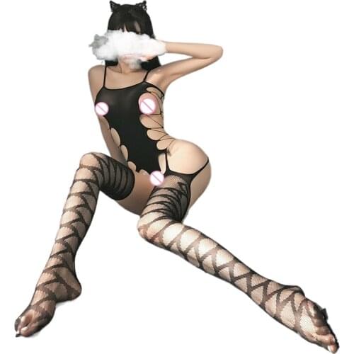 Lenceria Party Nightwear Female Crotchless Body Stockings Exotic See-through Outfit Womens Pajamas Girl Clothing Sexy Lingerie