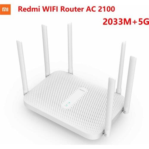 Xiaomi Redmi AC2100 Router Gigabit 2.4G 5.0GHz Dual-Band 2033Mbps Wireless Router Wifi Repeater With 6 High Gain Antennas Wider