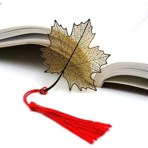Bookmark Metal Leaves Tassel Retro Hollow Creative Sycamore School Students Vintage Gifts Chinese Style Leaf Books Bookmark