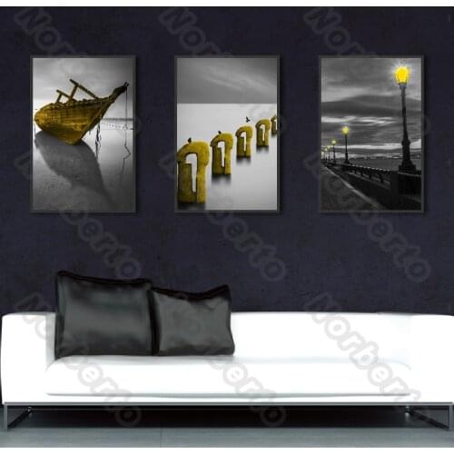 Minimalism with Black and White Color Canvas Painting Wall Poster Painting for Living Room Bedroom Restaurant Wall Decoratio