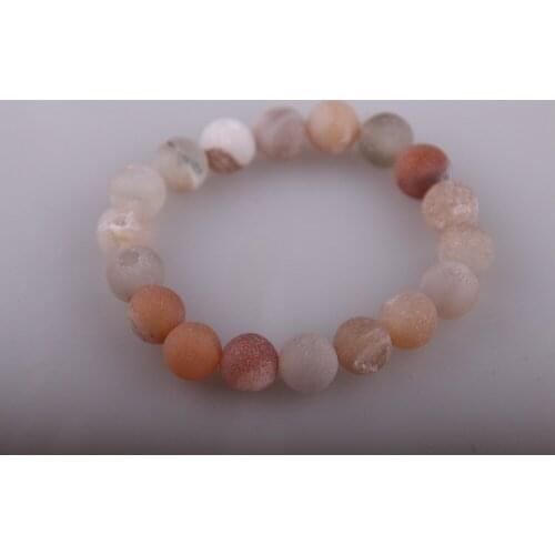 Fashion Natural Stones Bracelet Handmade Stretched Druzy Bracelet For Stretch Bracelets