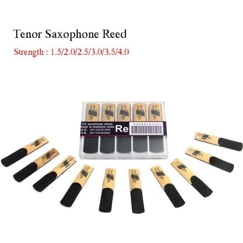 10Pcs Saxophone Reed Set With Strength 1.5/2.0/2.5/3.0/3.5/4.0 High Quality Tenor Sax Woodwind Reed Instrument Parts Accessories