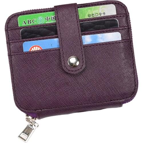 2018 NEW Fashion Women Card Wallet Multi-functional Cowhide Zipper Coin Purse Lady Credit Card Holder Small ID Cards Bag