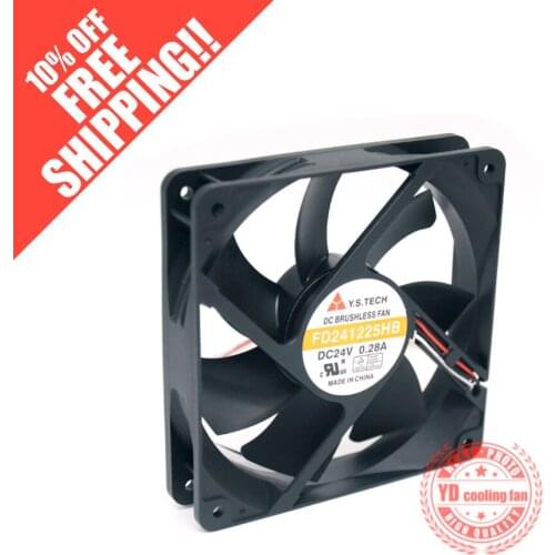 NEW Y.S.TECH FD241225HB 12025 12CM 24V 0.28A Frequency converter cooling fan