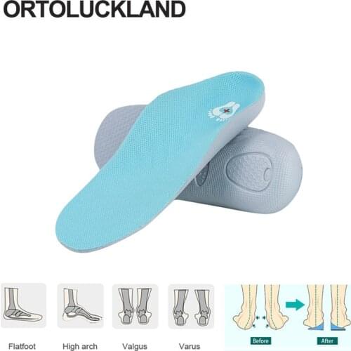 Ortoluckland Arch Support Orthopedic Insoles For Childrens Flatfoot Shoes Kid Boy Girl Varus Supinator X/ O Leg Care Soles Pads