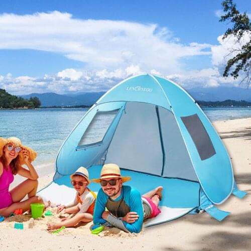 Outdoor Automatic Beach Tent UV Protection Pop Up Tent Sun Shade Awning Travel Tourist Camping Tents Fishing Garden Shelter X147