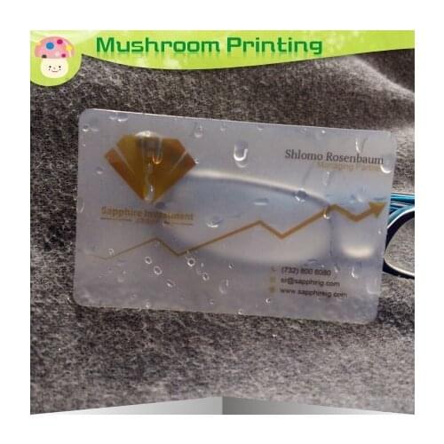 Customized custom printing special high quality pvc transparent plastic business name card